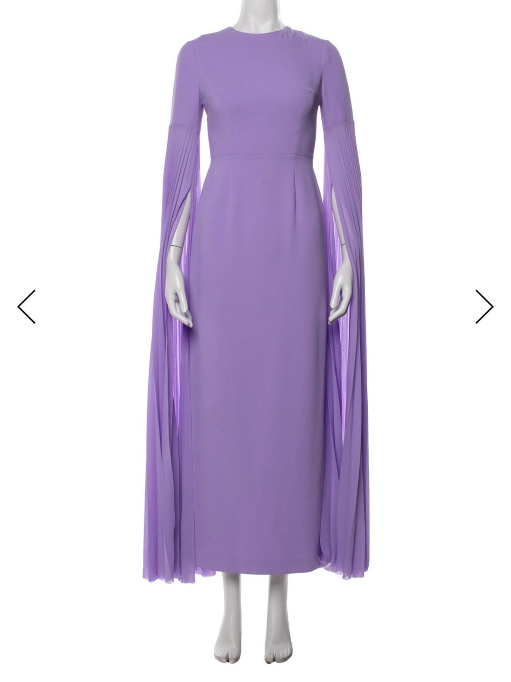 Solace London Lavender Long-Sleeve Cape Gown